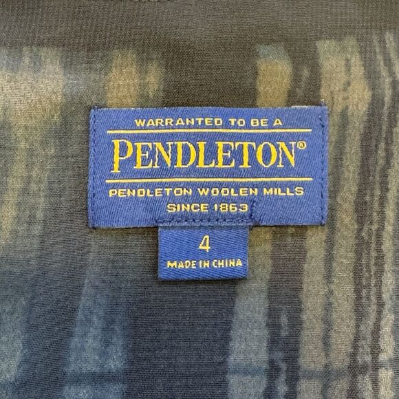 NEW PENDLETON Sleeveless A-Line Fit Flare Short Dress Blue Black Plaid Size 4 - Picture 5 of 10